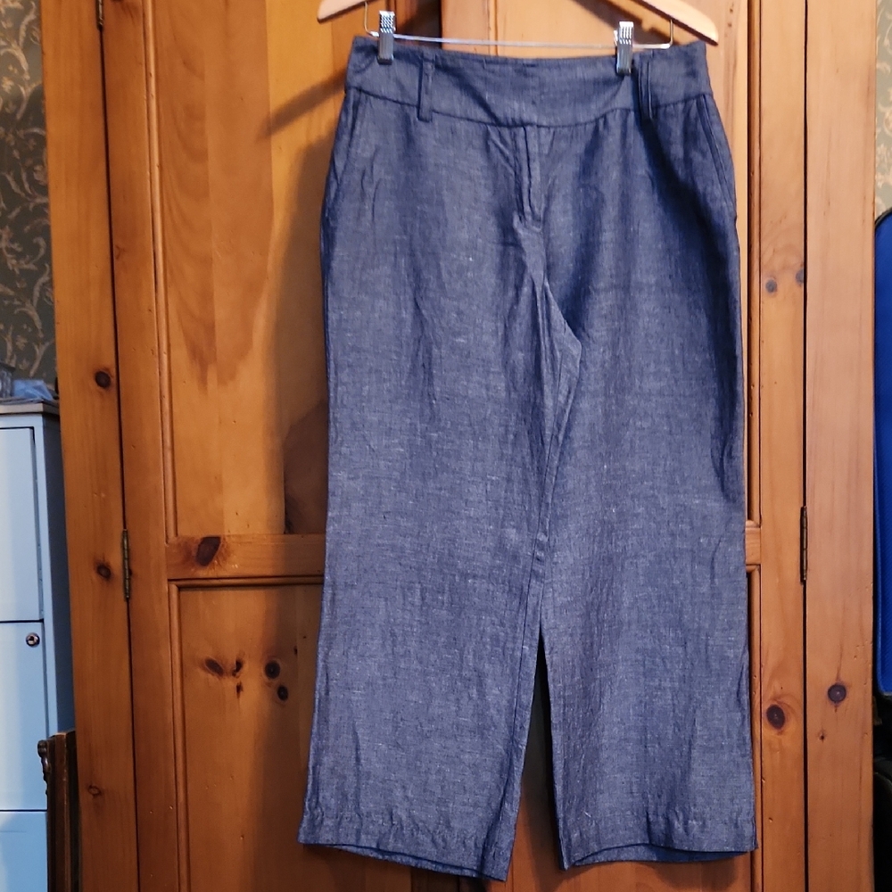 Alfani Women's Blue Linen Blend Pants